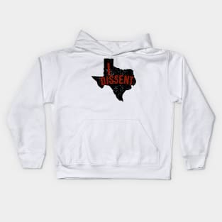 Women Have Had Enough: Texas - I DISSENT (red and black) Kids Hoodie